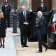 President of the United States, Joe Biden and his wife, Jill Biden arrive for the State Funeral of Queen Elizabeth II at Westminster Abbey on September 19, 2022 in London,